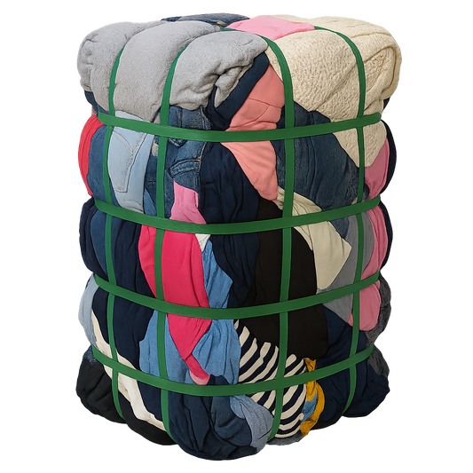 Lavado de fardo de ropa usada